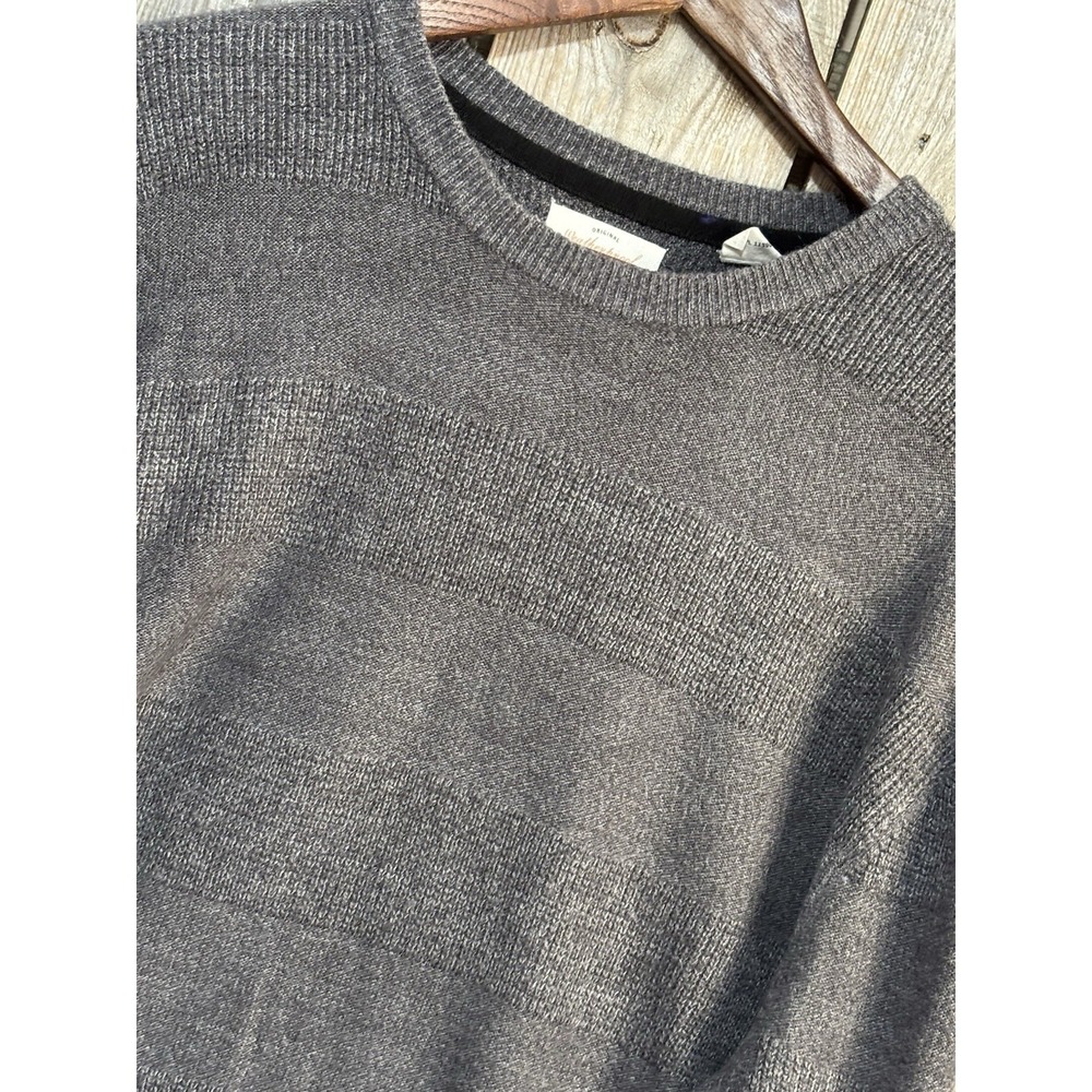 Weatherproof Vintage Mens‎ Sweater Large Gray Crewneck Knit Pullover